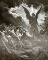 Doré, Gustave: Bibelillustrationen: Der Engel erschlägt die Krieger Sanheribs