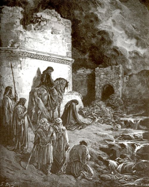 Dor, Gustave: Bibelillustrationen: Nehemia bei den Wnden Jerusalems