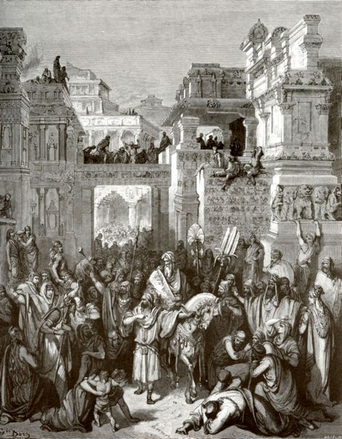 Dor, Gustave: Bibelillustrationen: Triumph des Mardochai