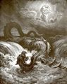 Doré, Gustave: Bibelillustrationen: Der Herr schlägt Leviathan