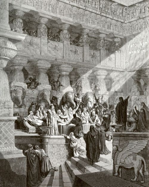 Dor, Gustave: Bibelillustrationen: Das Mahl des Knigs Belsazer