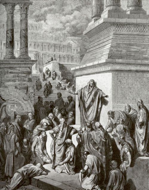 Dor, Gustave: Bibelillustrationen: Jonas predigt in Ninive