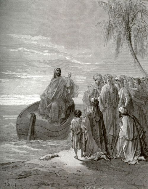 Dor, Gustave: Bibelillustrationen: Christus predigt am See Genezareth