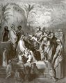 Doré, Gustave: Bibelillustrationen: Christus segnet die Kindlein