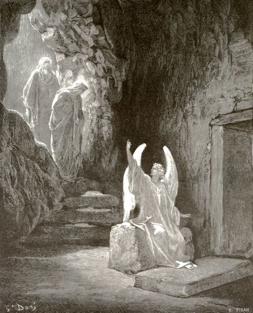 Dor, Gustave: Bibelillustrationen: Der Engel und die heiligen Frauen