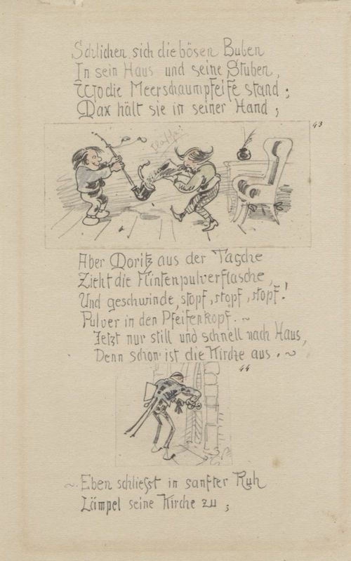 Busch, Wilhelm: Max und Moritz, Vierter Streich, Blatt 24