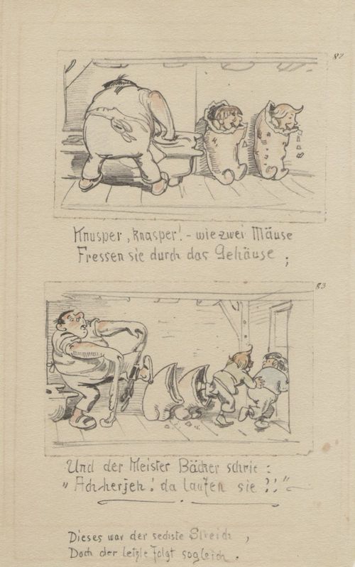 Busch, Wilhelm: Max und Moritz, Sechster Streich, Blatt 45