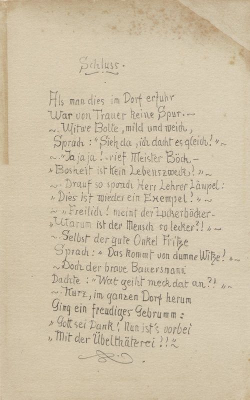 Busch, Wilhelm: Max und Moritz, Schluss, Blatt 52