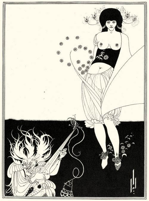 Beardsley, Aubrey Vincent: Illustration zu »Salome« von Oscar Wilde, Der Bauchtanz
