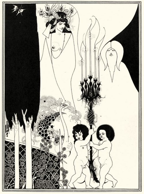 Beardsley, Aubrey Vincent: Illustration zu »Salome« von Oscar Wilde, Die Augen des Herodes