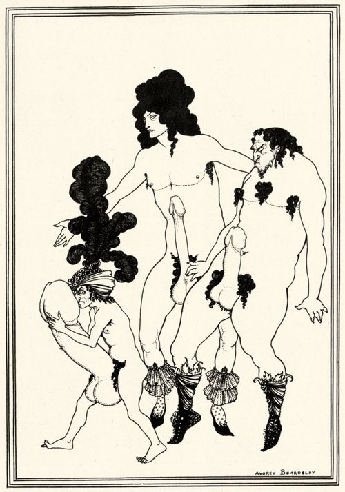 Beardsley, Aubrey Vincent: Illustration zu »Lysistrata« von Aristophanes, Die Lakedmonischen Botschafter