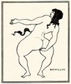 Beardsley, Aubrey Vincent: Illustration zur 6. Satire von Juvenal, Bathyllus posierend