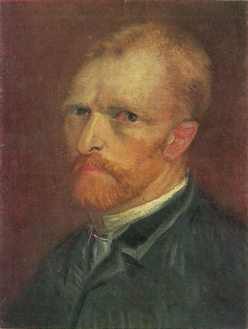 Gogh, Vincent Willem van: Selbstbildnis, barhaupt, im Rock mit weigesumtem Kragen