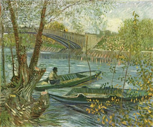 Gogh, Vincent Willem van: Angler und Boote an der Pont de Clichy