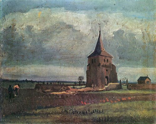 Gogh, Vincent Willem van: Der alte Friedhof in Nuenen mit pflgendem Bauern