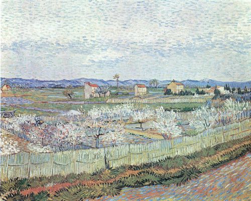 Gogh, Vincent Willem van: Die Ebene La Crau bei Arles mit blhenden Pfirsichbumen
