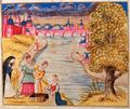 Tschechischer Maler um 1740: Haggada aus Morava (Mähren): Die Auffindung Moses