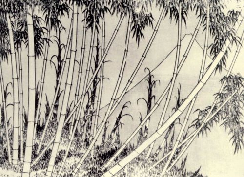 Katsushika Hokusai: Aus dem Bildband »Hundert Ansichten des Fuji«: Aussicht auf den Fuji aus dem Bambushain