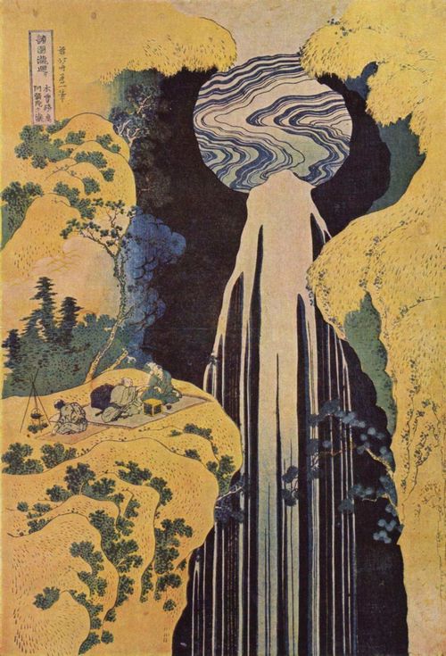 Katsushika Hokusai: Aus der Serie »Wasserfälle in den Provinzen«: Der Wasserfall von Amida hinter der Kiso-Straße