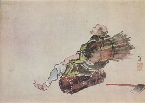 Katsushika Hokusai: Ausruhender Holzfller