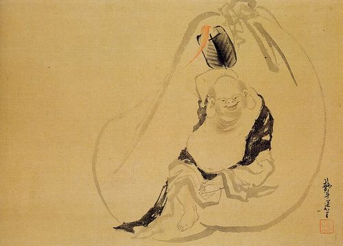 Katsushika Hokusai: Der Glücksgott Hotei