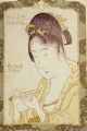 Katsushika Hokusai: Eine Fingernägel schneidende Schöne