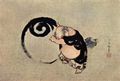 Katsushika Hokusai: Hotei, Gott des Glcks und der Heiterkeit