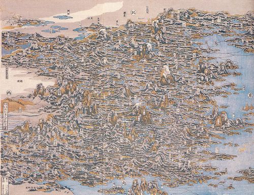 Katsushika Hokusai: Karte chinesischer Sehenswürdigkeiten