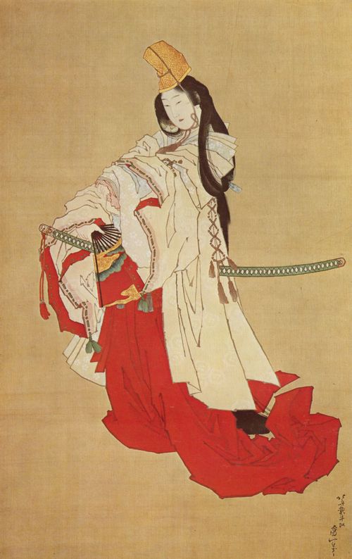 Katsushika Hokusai: Shirabyoshi-Tänzer, Detail
