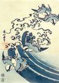Katsushika Hokusai: Sperlingsschwarm