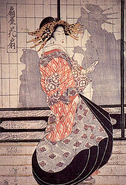 Kikukawa Eizan: Die Kurtisane Hanaogi aus dem Ogiya-Haus