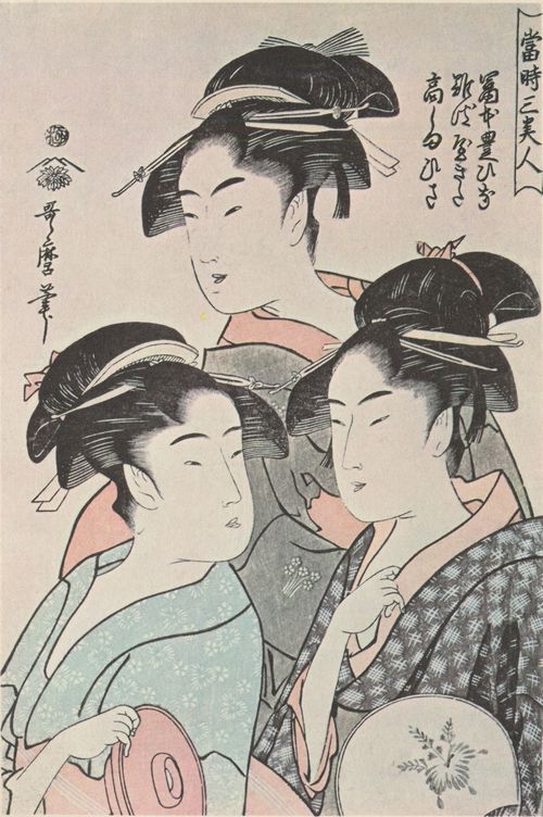 Kitagawa Utamaro: Drei zeitgenössische Schönheiten