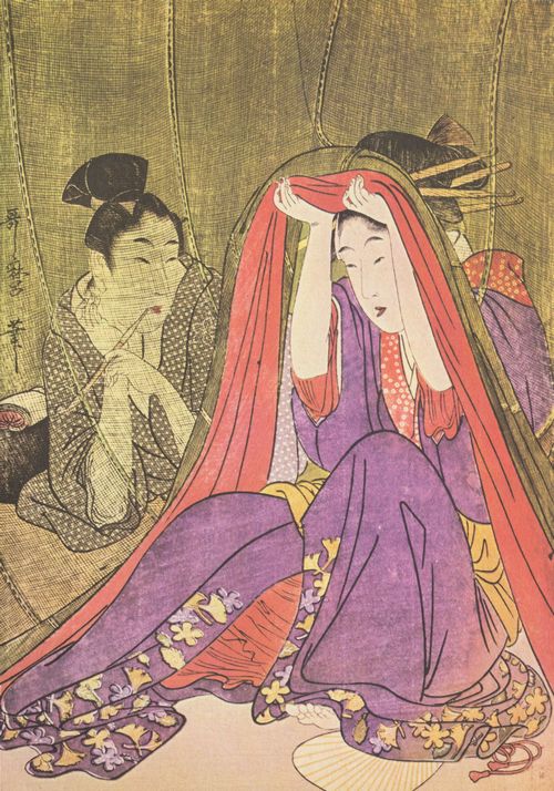 Kitagawa Utamaro: Liebespaar umterm Moskitonetz