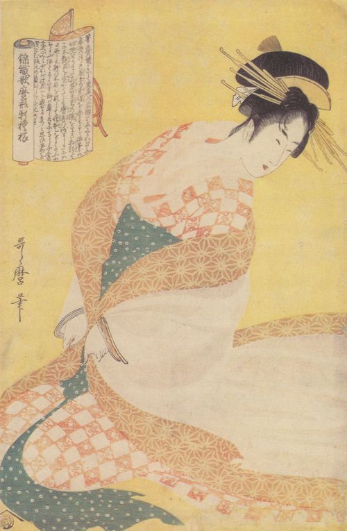 Kitagawa Utamaro: Neue Brokatmuster im Utamaro-Stil