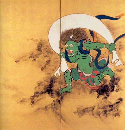 Sakai Hoitsu: Zweitwiliger Wandschirm: Gott des Windes