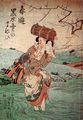 Utagawa Kunisada I.: Aus der Serie »Frühlingsvergnügungen«: Brennholzhändler