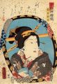 Utagawa Kunisada I.: Aus der Serie »Spiegelbild der Gegenwart«: Die Geisha Chokichi