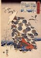 Utagawa Kuniyoshi: Tokiwa gozen; aus der Serie »Lebensdarstellungen weiser und mutiger Frauen«