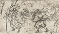 Utagawa Kuniyoshi: Wandernder Mönch und ein Krieger
