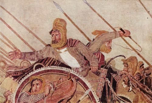 Meister der Alexanderschlacht: Alexanderschlacht, Detail: Darius III.
