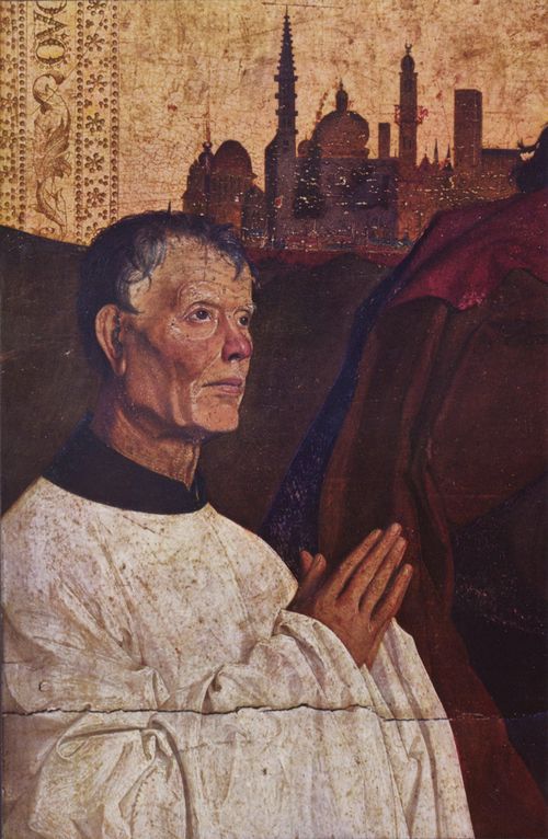 Meister der Piet von Avignon: Piet von Villeneuve-les-Avignon, Detail: Stifterportrt
