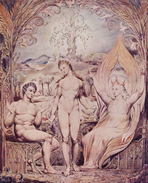 Blake, William: Erzengel Raphael mit Adam und Eva