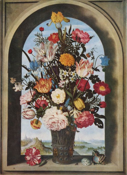Bosschaert d. ., Ambrosius: Blumenvase in einer Fensternische