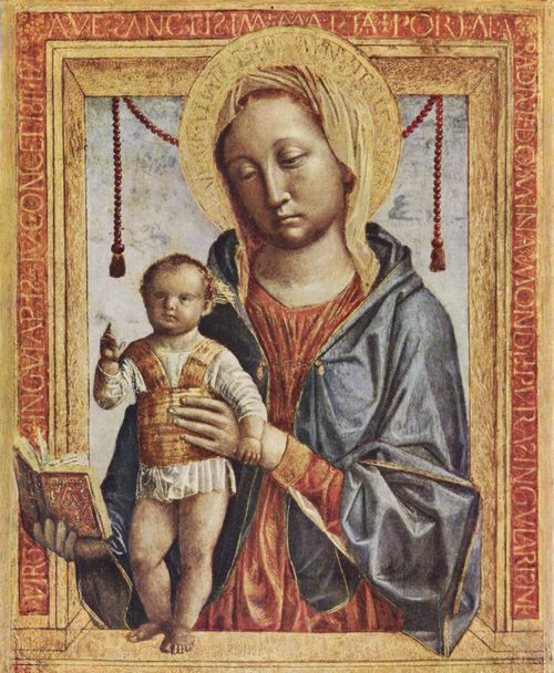 Foppa, Vincenzo: Maria mit dem Buch und segnenden Christusknaben