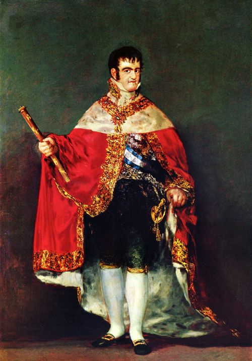 Goya y Lucientes, Francisco de: Portrt des Ferdinand VII. im Knigsornat