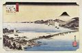 Hiroshige, Utagawa Ichiryusai: Sonnenuntergang in Seta