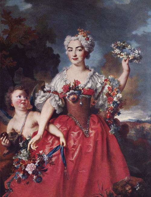 Largillière, Nicolas de: Porträt der Marquise de Gueydan als Flora