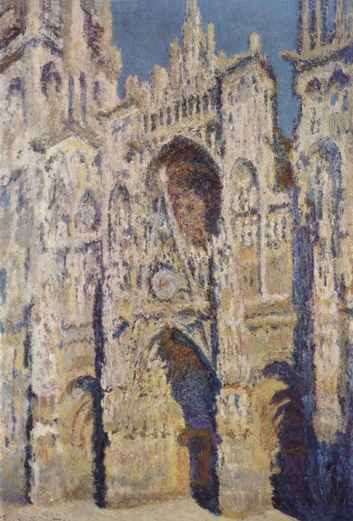 Monet, Claude: Die Kathedrale von Rouen (Das Portal und der Turm Staint-Romain bei strahlender Sonne, Harmonie in Blau und Gold)