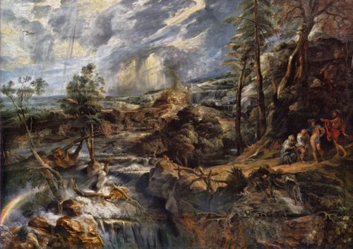 Rubens, Peter Paul: Gewitterlandschaft mit Philemon und Baucis