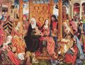 Meister der Heiligen Sippe: Sippenaltar, Mitteltafel: Die mystische Vermhlung der Hl. Katharina mit dem Jesusknaben